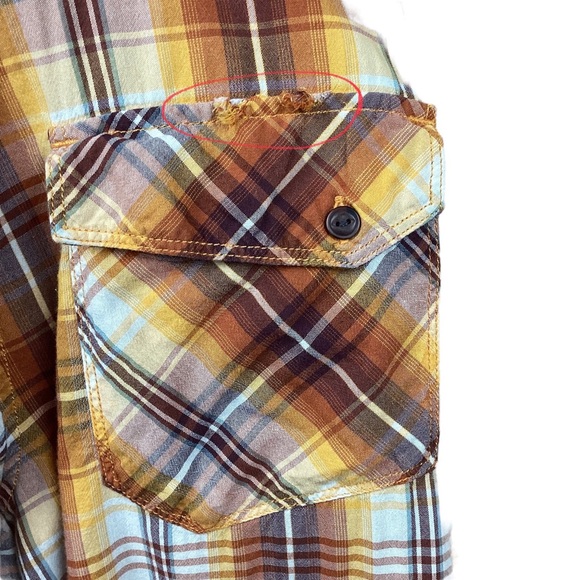 The North Face Distressed Fishing Shirt Plaid Western Cowboy - Picture 7 of 13